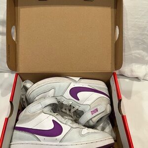 Nike White and Purple Sneakers